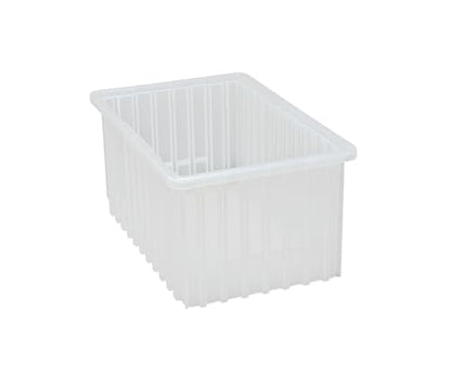 Quantum Storage DG92080 Dividable Grid Heavy Duty Part Organizer Bins - 16-1/2" x 10-7/8" x 8" - 8 Pack - color: Clear
