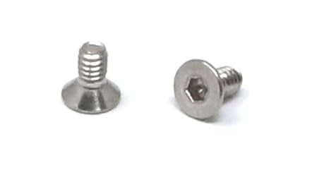 iexcell 100 Pcs M2 x 4mm Thread Pitch 0.4 mm Stainless Steel 304 Hex Socket Flat Head Cap Screws Bolts Kit - size: M2 x 4mm