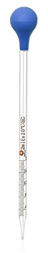 HIBATUL INC Glass Graduated Medicine Dropper Pipettes Lab Dropper Liquid Essential Oil Transfer with Rubber Cap and Scale (2ml)