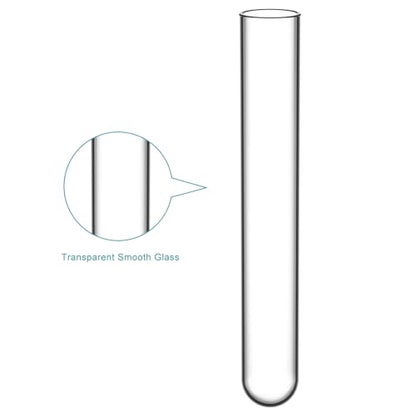 StonyLab Borosilicate Glass Round Bottom Test Tubes, 15mm OD X 100mm Length (Pack of 30) - style: 30 Pack