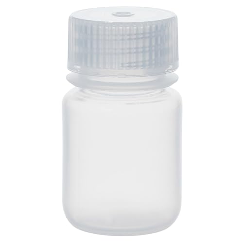 EISCO - 30mL Wide Mouth Polypropylene Translucent Reagent Bottles with Polypropylene Caps, Pack of 12, Non-Sterile, Autoclavable, Leakproof Laboratory Storage Bottles, 0-135°C Temperature Range