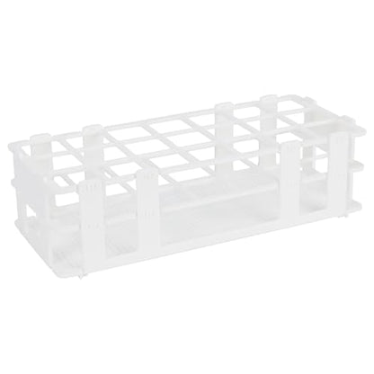 stonylab Test Tube Rack, 1.18 in 21-Place White Plastic Holder Stand Rack, 3-Tier Design and Detachable, for Laboratory Use - size: 30 mm