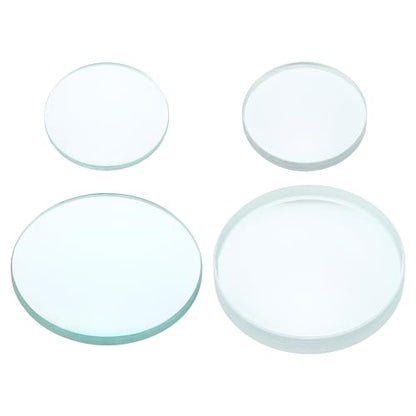 PATIKIL Convex Lens, 50-75 100-100mm Focal Length 30/50mm (1.18/1.97") Diameter Round Glass Magnifying Telescope Lens Trial Set Ground Edge for Lab Physics Class Optics, 4 Pcs - size: 50/-75/100/-100mm FL, 30/50mm Dia.