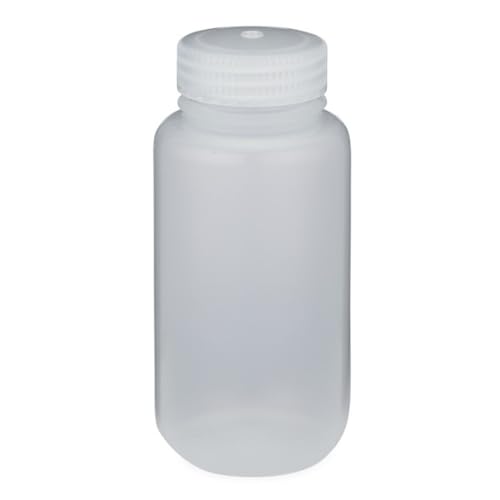 HDPE, Wide-Mouth Lab Quality Bottles, Leakproof, 1000mL, PP Screw Cap, Pack of 4