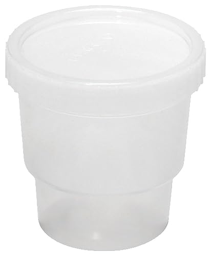 Caplugs Evergreen 222-5625-06I SLSC Series Sterile Screw Lid Specimen Containers, 100 Pack, 150 mL (5 oz), PPCP Vials with HDPE Screw-On Caps, Natural, Leak Resistant Closure, Storage