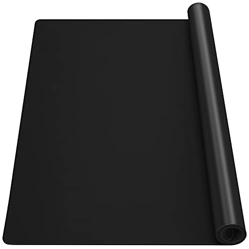 Gartful Silicone Mat for Crafts, 27.5 x 19.6 x 0.06 inches Silicone Pad Sheet Jewelry Resin Casting Mold, Extra Large Heat Resistant Countertop Mat, Non Skid Counter Table Protector, Placemat, Black - color: Black, size: 27.6" x 19.7"