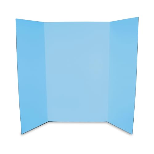 Flipside Products 36” x 48” Project Boards for Presentations, Science Fair, School Projects, Event Displays and Trifold Picture Board, Proudly Made in USA - Sky Blue - 10 Pack - color: Sky Blue, size: 10 Pack