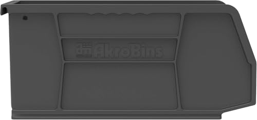 Akro-Mils 30230 AkroBins Plastic Storage Bins, 11"x5"x5", Black, 12-Pack - color: Black