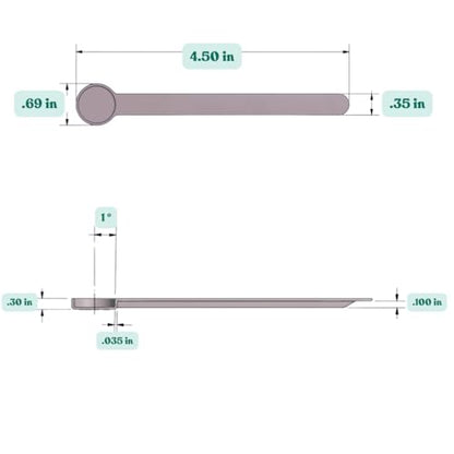 1/4 Teaspoon (1.25 mL) Long Handle Plastic Measuring Spoon for Coffee, Protein Powder, Pet Food, Spices, Grains, Dry Goods – Food-Grade BPA-Free (Pack of 25) - size: 1.25 mL | 1/4 Teaspoon