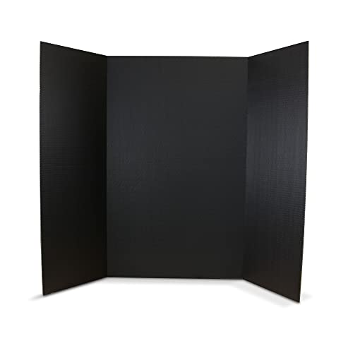 Flipside Products 36” x 48” Project Boards for Presentations, Science Fair, School Projects, Event Displays and Trifold Picture Board, Proudly Made in USA - Black - 24 Pack - color: Black, size: 24 Pack