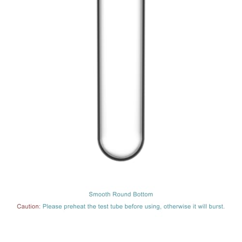 StonyLab Borosilicate Glass Round Bottom Test Tubes, 15mm OD X 100mm Length (Pack of 30) - style: 30 Pack