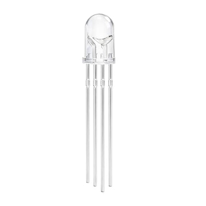 100PCS 5mm RGB LED Diodes, Common Anode, 4-Pin, Clear Lens - color: Rgb Common Anode 4 Pins, size: 5MM