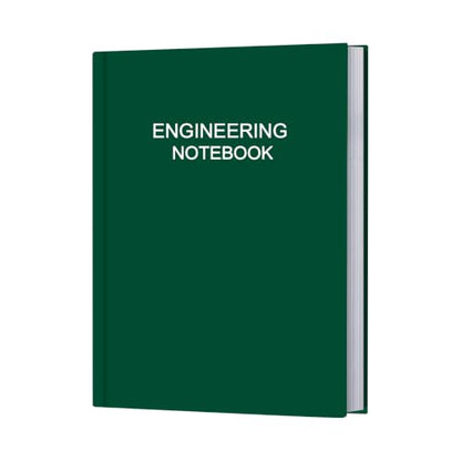 Engineering Notebook/Engineer Graph Paper Notebook - (.25" Grid Format), Lab Notebook Quad Ruled Book with Grid Pages: Table of Contents for Chemistry, Physics, Biology, 8" x 10", Green - color: Green