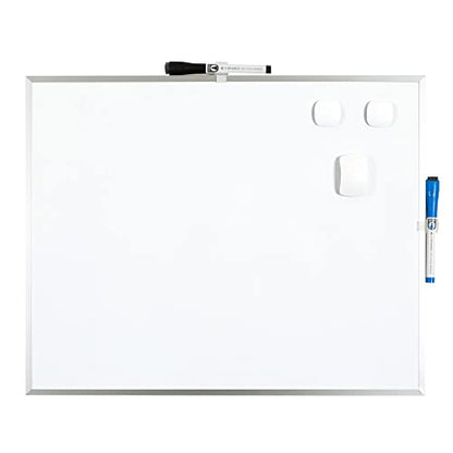 U Brands Magnetic Whiteboard, 16" x 20", Wall Mounted Dry Erase Board with Silver Aluminum Frame, Includes Markers, Magnets, and Eraser, White Board for Home, Office, Classroom - style: 20 x 16 Value Pack