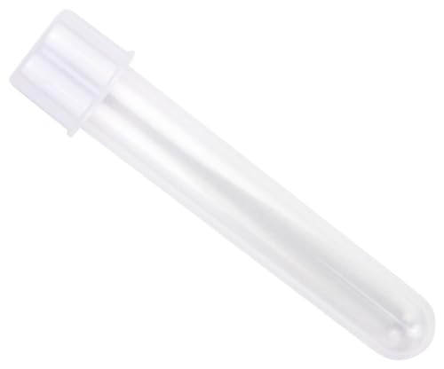 Caplugs Evergreen 222-2376-080 TT2C Series Sterile Culture Tubes with Two Position Caps, Round Bottom, 12mm (D) x 75mm (H) x 5.0 mL Capacity, Natural Polypropylene Co-Polymer, 500 Pack (2222376080E1) - size: 12 x 75 mm, 5 mL