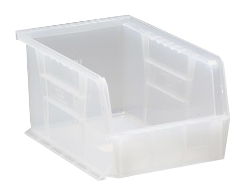 9.5" x 6" x 5" (12 Pack) Plastic Stackable Storage Bin, Clear - color: Clear, size: 12 Pack