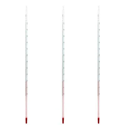 3Pcs Glass Celsius Thermometer -20 to 200℃ Length 300mm 12Inches