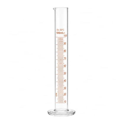 100ml Borosilicate Glass Graduated Cylinder, ±1ml Precision