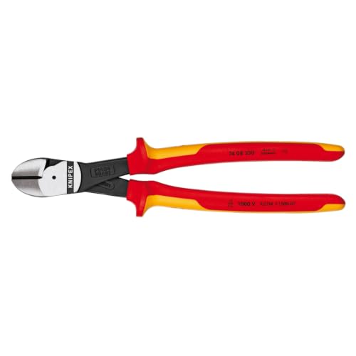 Knipex 7408250SBA 10-Inch High Leverage Diagonal Cutters - 1000 Volt - size: 10 inches