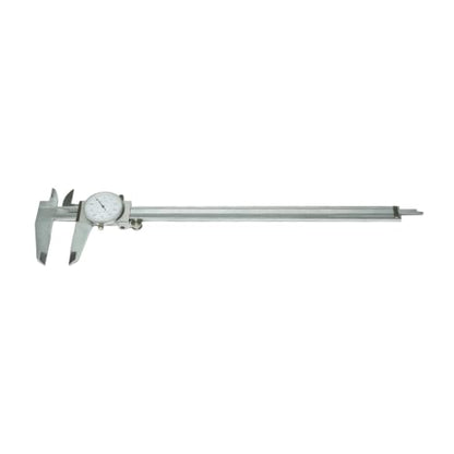 HFS 0-8 Inch Dial Caliper, ±0.001 Inch Accuracy, 4-Way Precision Measuring Tool for Inside, Outside, Depth and Step Measurements, Shockproof Design with Protective Storage Case - size: 0-8" Stainless Steel
