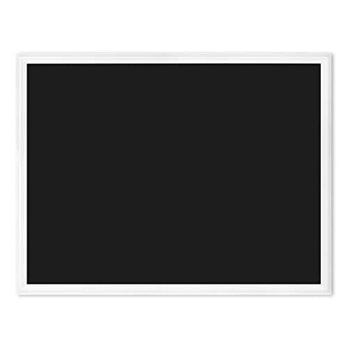 U Brands Large Magnetic Chalkboard, Wall Mounted, White Frame, 40" x 30" - size: 40"W x 30"H