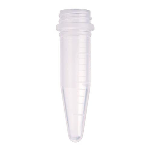 CELLTREAT 230823 Tube Only, 1.5 mL Screw Top Micro Tube, Conical Bottom, Graduated, Non-sterile, Polypropylene (000)