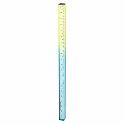 HARFINGTON Acrylic Clear Straight Rulers 20cm Metric,Blue Yellow - color: Blue Yellow, size: 20cm