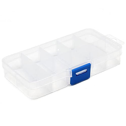 MroMax Small 10 Grids Clear Plastic Organizer Box - size: Small 10 Grids