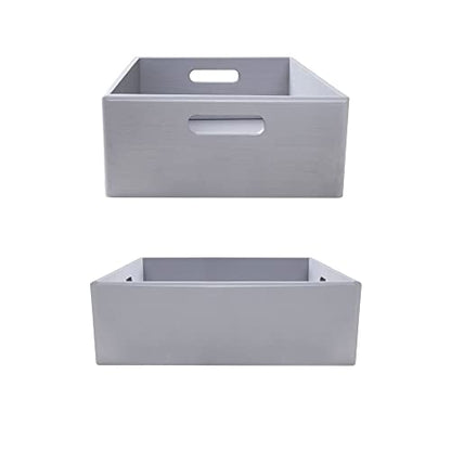 Creative Deco XL Gray Wooden Crate Nesting Crate Handles - color: Grey, size: XL