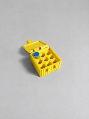 Peptide Case for Fridge, Vial Storage Box Holds 9 Vials 2ml 3ml, Yellow - color: Yellow