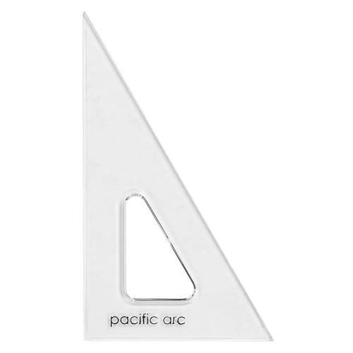Pacific Arc's Scholastic Triangle - 6 inch - Clear - 30/60 Angle - Plain Edge - Polystyrene - Technical Drawing Tools, Drafting, Architect and Engineering - style: 6 inch, 30/60
