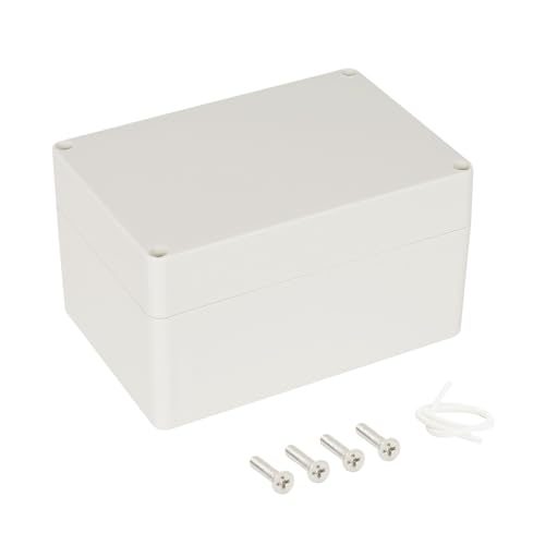LeMotech Waterproof Dustproof IP65 ABS Plastic Junction Box Universal Electric Project Enclosure Pale Gray 6.3 x 4.3 x 3.5 inch (160 x 110 x 90 mm) - size: 6.3"x4.3"x3.5"