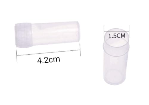 LIUSM Plastic Sample Bottles Vial Storage with Lid, 5ML, 50PCS