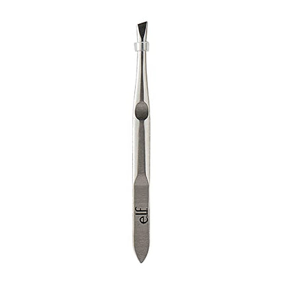 e.l.f. Slant Tweezer, Professional Quality Stainless Steel, Provides a Strong Grip, Removes Hairs Accurately, Shapes, Defines, Easy To Use, Ergonomically-Designed - size: 1 Count ( pack of 1)