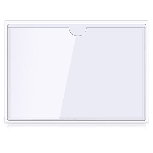 Chinco 50 Pack 4" x 6" Clear Adhesive Pockets, Index Card Pockets With Top Open Loading, Plastic Labels Holders for Organizing Storage Bins, Library Card, Drawer, and Protecting Your Cards - size: 4.3 x 6.3 Inches