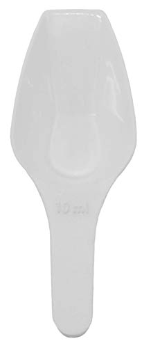 EISCO 12PK Scoops, 10ml (0.3oz) - Polypropylene Plastic - Flat Bottom - Excellent for Measuring & Weighing - Autoclavable