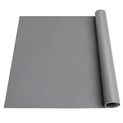 VOKOY Large Silicone Mat for Crafts,36"x24" Grey Table Mat Counter Mats - color: Gray, size: 36"L x 24"W