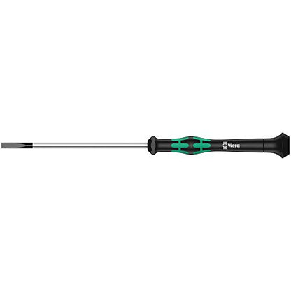 Wera 05117993001 Kraftform Micro 2035 Slotted Electronics Precision Screwdriver, 1.8mm Head, 40mm Blade Length - size: Slotted 1.8mm Head, 40mm Blade