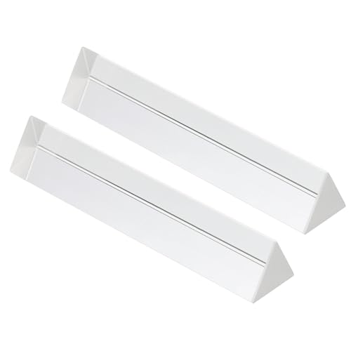 PATIKIL 150mm/6 Inch Triangular Prism, 2 Pack Glass Optical Crystal Rainbow Prism for Photography Physics Lights Taking Photo, Clear - size: 150mm/6 Inch
