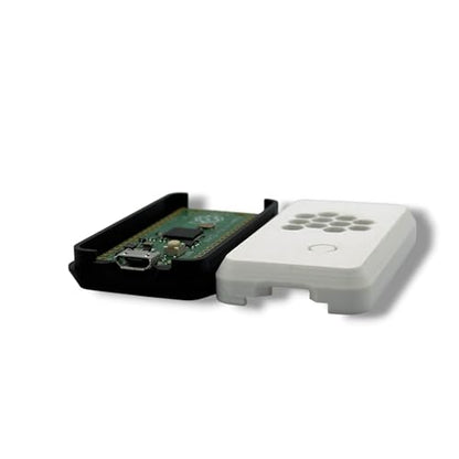 Raspberry Pi Pico Case, Protective Enclosure with Micro-USB Port Access, Passive Ventilation (White/Black) - color: White/Black