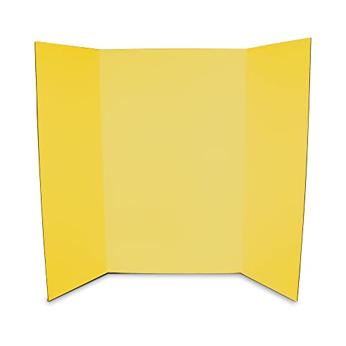 Flipside Products 36” x 48” Foam Project Boards for Presentations, Science Fair, School Projects, Event Displays and Trifold Picture Board - Yellow 3/16'' Thick - 10 Pack - color: Yellow, style: 10 Pack