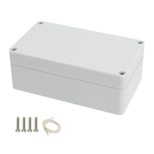 Junction Box Waterproof Plastic Project Box IP65 Plastic Project Box Electrical Box Enclosure Gray White 6.2" x 3.5" x 2.4"(158 x 90 x 60 mm) - color: Gray White, size: 6.2" x 3.5" x 2.4"