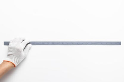 PEC Tools 24"/600mm Steel Rule, Slim & Flexible, Made in USA - color: Flexible, size: 24"/600mm