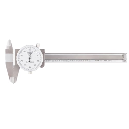 PEC Dial Caliper 0-4 Inch, Stainless Steel Precision Measuring Tool - size: 0-4“