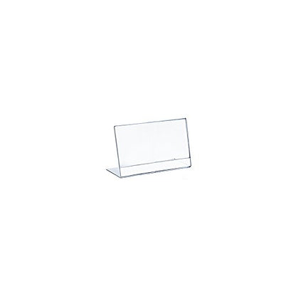 Azar Displays 112730 5" W x 4" H Horizontal L-Shaped Sign Holder-10PK, clear - size: 5 in W x 4 in Ch Horizontal