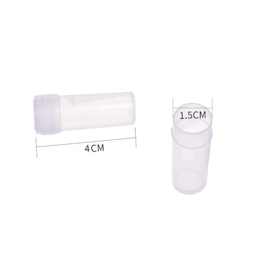 5ml Plastic Test Tubes Small Bottle Vial Storage Vial Storage Container for Lab -50pcs - color: Clear