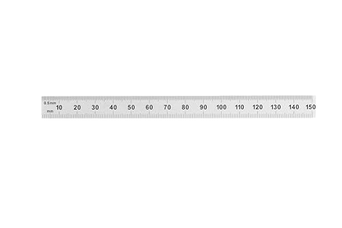 PEC Tools 6"/150mm Steel Rule, Slim & Flexible, Made in USA - color: Flexible, size: 6"/150mm