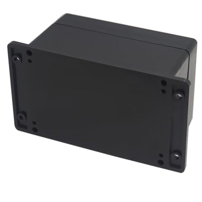 Project Box ABS Black Electrical Boxes IP65 Outdoor Waterproof Box Electronic Junction Box Fixed Ear Power Enclosure with Cable Glands for DIY Project 6.3 x 4.33 x 3.54 inch (160x110x90mm) - size: 6.3"x4.33"x3.54"