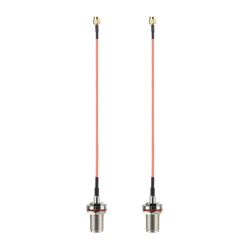 Superbat SMA to N Adapter Coaxial Cable 6inch (2Pcs) Low Loss RG316 SMA Male to N Female Bulkhead Coax Jumper for 3G/4G/LTE Lora Gateway Hotspot Radio ADS-B Receiver - size: 15cm/6inch, style: sma male to n female