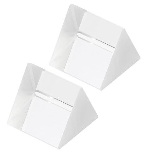 PATIKIL 30mm/1.2 Inch Triangular Prism, 2 Pack Glass Optical Crystal Rainbow Prism for Photography Physics Teaching Lights Photo, Clear - size: 30mm/1.2 Inch
